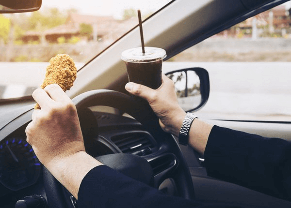 Smoking, Eating or Drinking While Driving